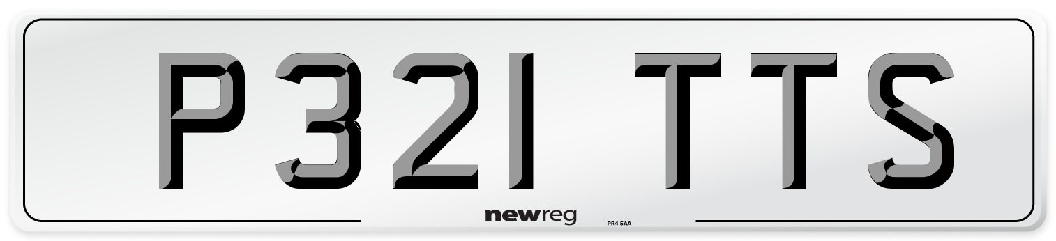 P321 TTS Number Plate from New Reg